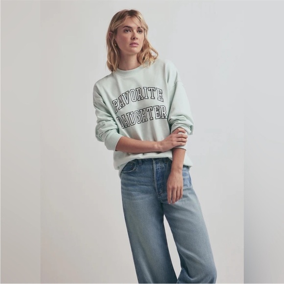 Favorite Daughter The Collegiate Sweatshirt in Seafoam - Picture 1 of 13